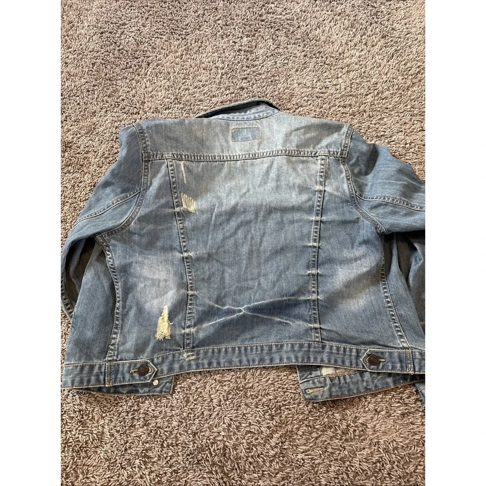 Zco Jean Jacket, Distressed Crop‎ Kids XL Or Women's Small